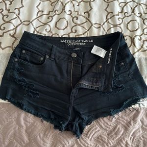 AE high rise black shorts